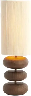 Light & Living tafellamp metaal, touw danialo 22x67.5cm crème - afbeelding 1