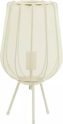 Light & Living tafellamp textiel plumeria 25x45cm zand - afbeelding 1