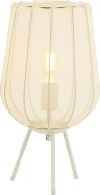Light & Living tafellamp textiel plumeria 25x45cm zand - afbeelding 6