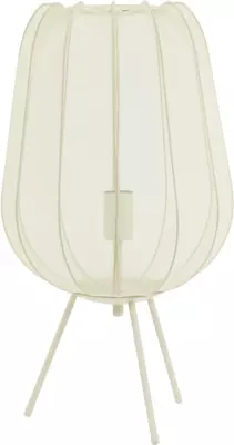 Light & Living tafellamp textiel plumeria 34x60cm zand - afbeelding 1