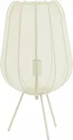 Light & Living tafellamp textiel plumeria 34x60cm zand - afbeelding 1