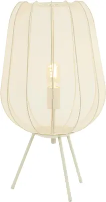 Light & Living tafellamp textiel plumeria 34x60cm zand - afbeelding 6