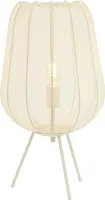 Light & Living tafellamp textiel plumeria 34x60cm zand - afbeelding 6