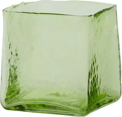 Light & Living theelicht 12x12x12,5 cm iduna glas gras groen - afbeelding 1