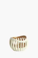 Light & Living theelichthouder aluminium chalco 10x8cm crème - afbeelding 1