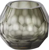 Light & Living theelichthouder glas eliza 10x9cm grijs - afbeelding 1