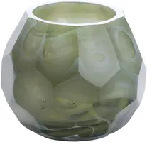 Light & Living theelichthouder glas eliza 10x9cm groen - afbeelding 1