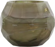 Light & Living theelichthouder glas eliza 12x10cm groen - afbeelding 1