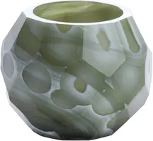Light & Living theelichthouder glas eliza 12x10cm groen - afbeelding 1