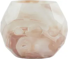 Light & Living theelichthouder glas eliza 12x10cm terra - afbeelding 1