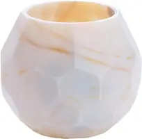 Light & Living theelichthouder glas eliza 12x10cm wit - afbeelding 1