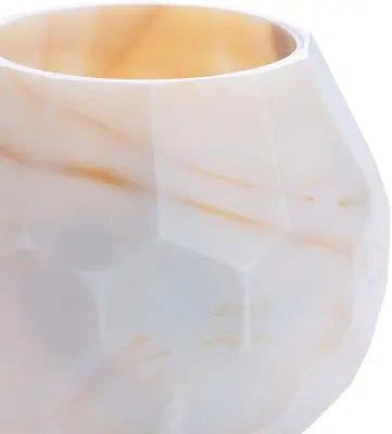 Light & Living theelichthouder glas eliza 12x10cm wit - afbeelding 2