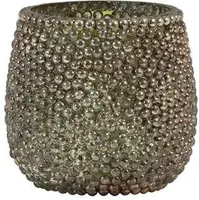 Light & Living theelichthouder glas emilio 10x10cm koper - afbeelding 1