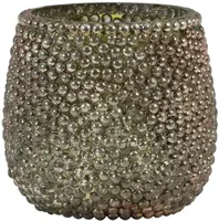 Light & Living theelichthouder glas emilio 10x10cm koper - afbeelding 1