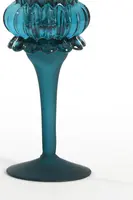 Light & Living theelichthouder glas flowi 8x19cm petrol - afbeelding 3