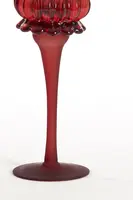 Light & Living theelichthouder glas flowi 8x22cm bordeaux - afbeelding 3