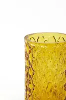 Light & Living theelichthouder glas kinnula 10x14.5cm okergeel - afbeelding 3