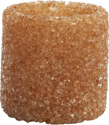 Light & Living theelichthouder glas morita 7x7cm lichtoranje - afbeelding 1