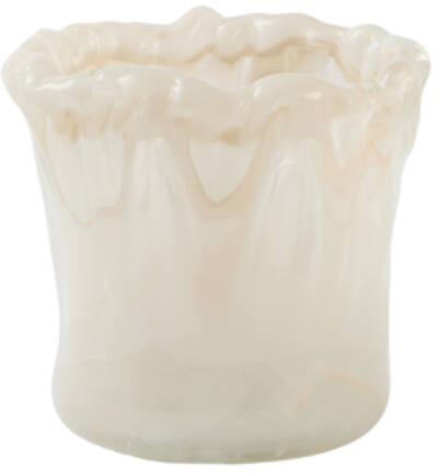 Light & Living theelichthouder glas myron 12x12cm crème - afbeelding 1