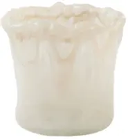 Light & Living theelichthouder glas myron 12x12cm crème - afbeelding 1