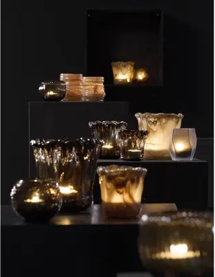 Light & Living theelichthouder glas noble 8x10cm donkerbruin - afbeelding 3