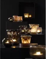 Light & Living theelichthouder glas noble 8x10cm donkerbruin - afbeelding 3