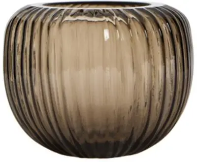 Light & Living theelichthouder glas opaline 11x9cm donkerbruin - afbeelding 1