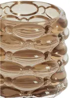Light & Living theelichthouder glas wadley 9.5x9.5cm donkerbruin - afbeelding 2