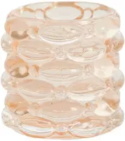 Light & Living theelichthouder glas wadley 9.5x9.5cm perzik - afbeelding 1