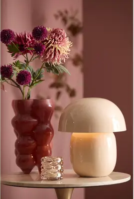 Light & Living theelichthouder glas wadley 9.5x9.5cm perzik - afbeelding 2