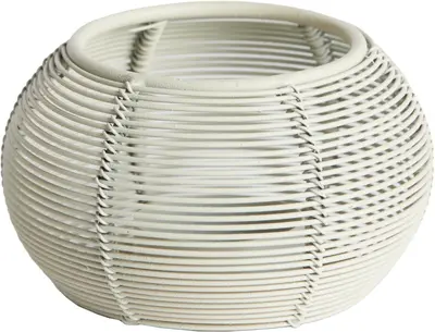 Light & Living theelichthouder metaal biano 11x7cm crème - afbeelding 1