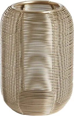 Light & Living theelichthouder metaal bianu 9x13cm licht goud - afbeelding 1
