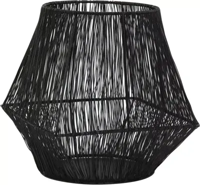 Light & Living theelichthouder metaal mutex 20x20x22cm zwart - afbeelding 1