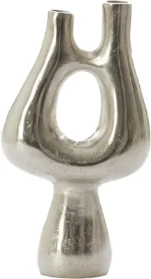 Light & Living vaas aluminium kotani 17x6x31.5cm zilver - afbeelding 1