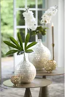 Light & Living vaas bamboe elorza 22x25cm crème - afbeelding 2