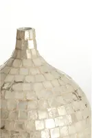 Light & Living vaas bamboe elorza 28x35cm wit - afbeelding 2