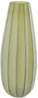 Light & Living vaas glas bradley 17.5x44.5cm olijfgroen - afbeelding 1
