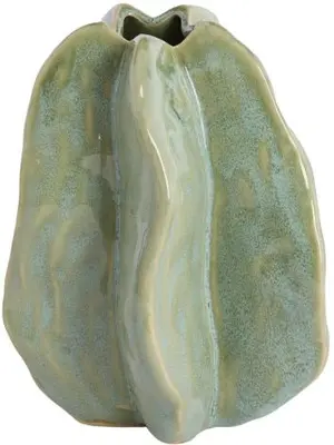 Light & Living vaas glas idrija 9.5x11.5cm mintgroen - afbeelding 1