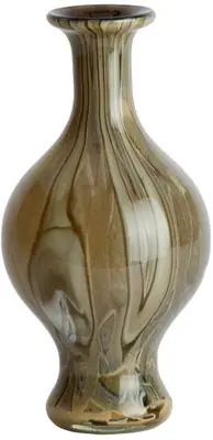 Light & Living vaas glas jorven 14.5x29.5cm olijfgroen - afbeelding 1