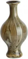 Light & Living vaas glas jorven 14.5x29.5cm olijfgroen - afbeelding 1