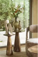 Light & Living vaas glas jorven 14.5x29.5cm olijfgroen - afbeelding 3