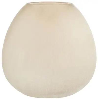 Light & Living vaas glas santino 33x13x33.5cm lichtbruin - afbeelding 1