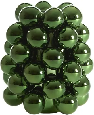 Light & Living vaas keramiek biyang 14x17.5cm groen - afbeelding 1