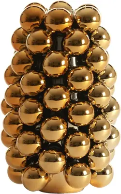 Light & Living vaas keramiek biyang 16x24cm goud - afbeelding 1