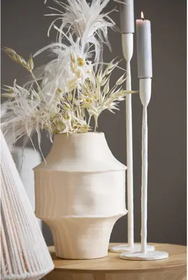 Light & Living vaas keramiek corsico 21x28cm crème - afbeelding 2