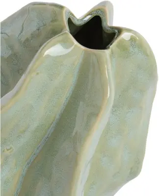 Light & Living vaas keramiek idrija 12x16.5cm mintgroen - afbeelding 2