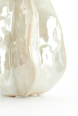 Light & Living vaas keramiek idrija 13.5x12x16.5cm sand - afbeelding 2