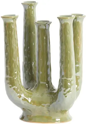 Light & Living vaas keramiek leonjo 22x16.5x30cm lichtgroen - afbeelding 1