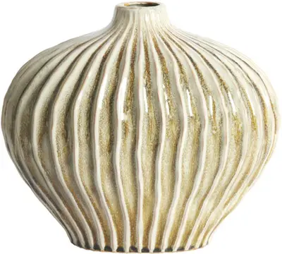 Light & Living vaas keramiek lorito 35x21x30cm olijfgroen - afbeelding 1