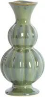 Light & Living vaas keramiek naida 8x17cm donkergroen - afbeelding 1